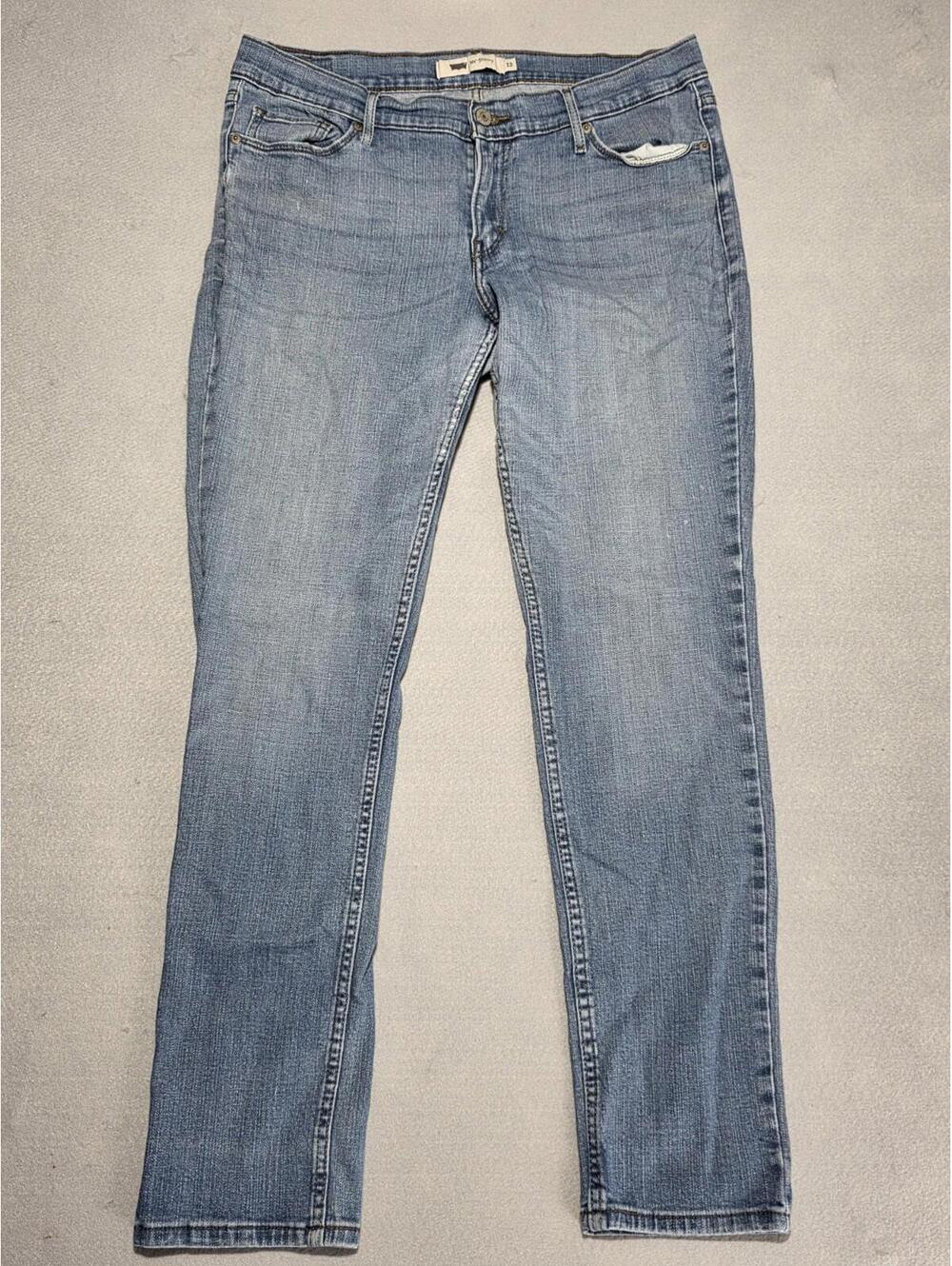 Levi's 524 Skinny Jeans Women's 13M W31 L32 Light Wash Stretch Denim